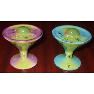  Clay Art Martini Salt and Pepper Shakers 
