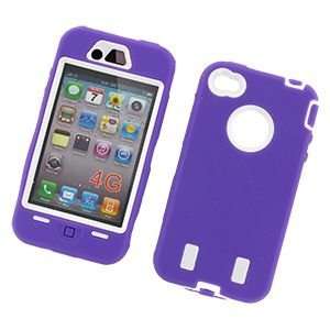  Premium Apple iPhone 4 Silicone Hard Case   Purple 