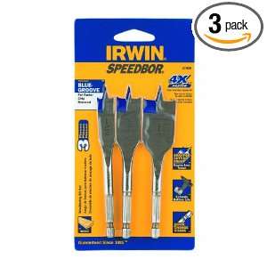 Irwin Industrial Tools 87950 Speebor Blue Groove Spade Bit Set, 3 