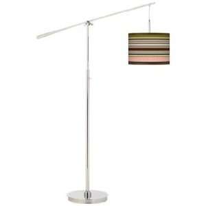 Island Party Time Giclee Boom Arm Floor Lamp