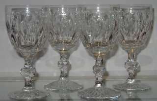 Signed French Crystal Stem Set B Cristalleries Lorraine  