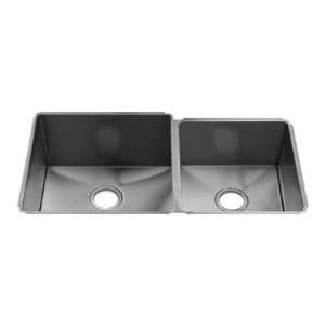 J7 11 x 17.25 Undermount Stainless Steel Double Bowl Kitchen Sink 