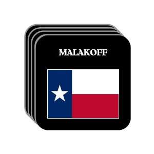 US State Flag   MALAKOFF, Texas (TX) Set of 4 Mini Mousepad Coasters