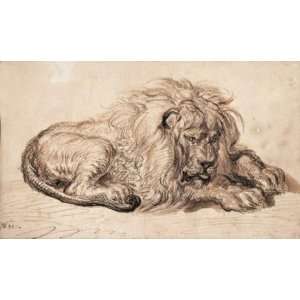  canvas   James Ward   24 x 14 inches   A lion at rest