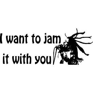  I Want to Jam It with You Bob Marley Vinyl Wall Art Decal 