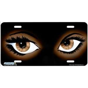  375 Brown Eyes Airbrushed License Plate Car Auto Novelty 
