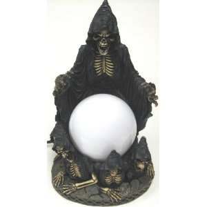   Creepy Grim Reaper Globe Table Accent Lamp Macabre