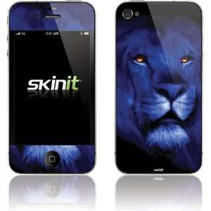 Glowing Eyes Blue Lion skin for Apple iPhone 4 / 4S Electronics