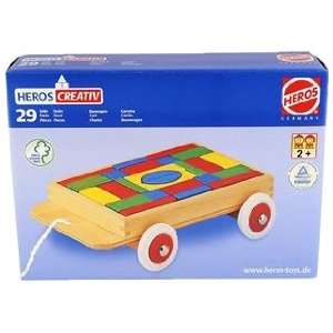  Pull Along Trolley with Blocks Toys & Games