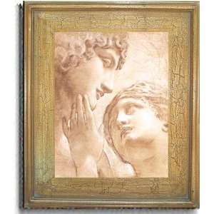 To Go Beyond by Richard Franklin Antiqued Gold Cracked Framed Canvas 