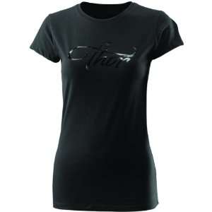  Thor Motocross Womens Luna T Shirt   2011   Small/Black 