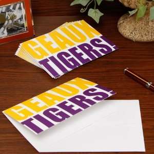LSU Tigers Slogan Note Cards 