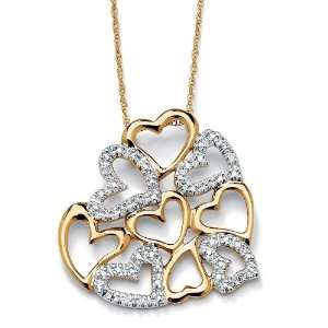   Diamond Accent Heart Shaped Cluster Pendant Lux Jewelers Jewelry