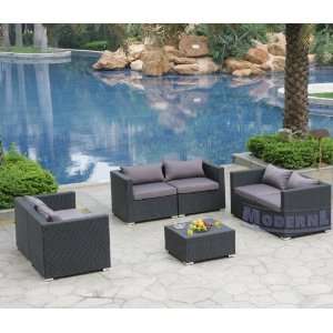    Set of 3 Grey Loveseats and 1 Coffee Table Patio, Lawn & Garden