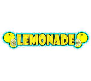 LEMONADE Concession Decal drink drinks sign cart trailer stand sticker 