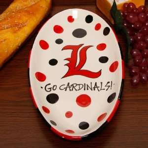  NCAA Louisville Cardinals Ceramic Oval Platter Sports 