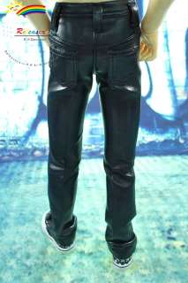 SD13 Boy Dollfie Doll Outfit Black Leather Pants  