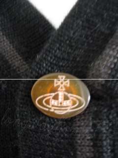 Vivian Westwood Men V neck Button Closure Knit Black XL  