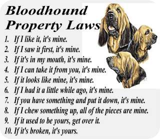 BLOODHOUND DOG BREED PROPERTY LAWS   COMPUTER MOUSE PAD  