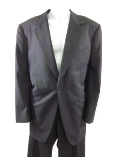 KASHANI Mens Dark Blue Pinstripe Blazer Pant Suit Sz56  