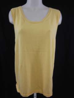 FACONNABLE Yellow Sleeveless Cotton Sweater Top Sz XL  