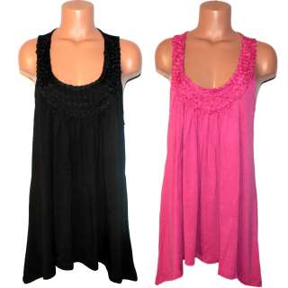Womens Pink Black Rose Embellished Knit Top Tunic Dress Shirt Plus Sz 