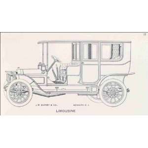  Reprint J. M. Quinby & Co.; Limousine 1909