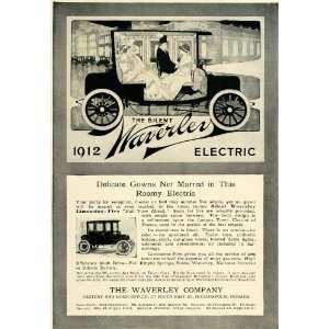   Ad Antique Waverley Electric Automobiles Limousine   Original Print Ad