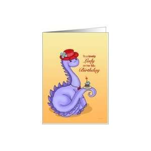  Lil Miss Red Hat   Ladies 55th Birthday Card Card Toys 