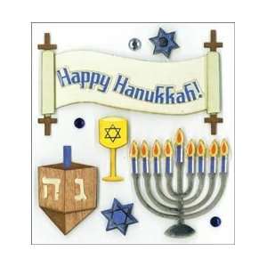  K&Company Dimensional Stickers Hanukkah; 6 Items/Order Arts 