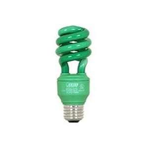  Spiral Green Light Bulb 60W Equivalent CFL Party Energy Saving Bulb 