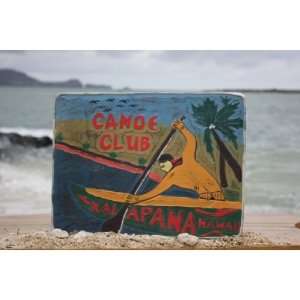  CANOE CLUB, KALAPANA HAWAII Vintage Hawaiian Sign Kitchen 