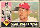 1960 Topps #523 Clay Dalrymple Philadelphia Phillies VG