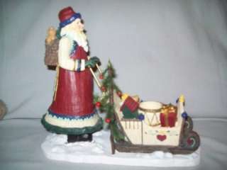 Demdaco Nordic Santa Gift Sled TeaLite Christmas Candle  