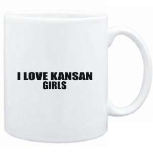  Mug White  I LOVE Kansan GIRLS  Usa States Sports 