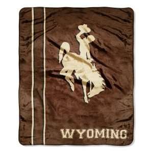  Wyoming Cowboys 50x60 Royal Plush Raschel Throw Blanket 