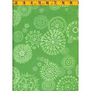  Quilting Fabric Green Delilah Wheels Arts, Crafts 