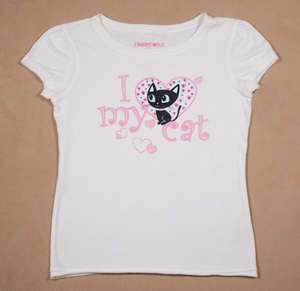 LIMITED TOO JUSTICE I LOVE MY KITTY CAT TOP SHIRT 12  