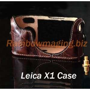   Leather Half Case for Leica X 1 X1, Crocodile Pattern