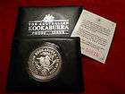 1993 Kookaburra Proof Silver 1 oz coin w/ Original Leather Case+COA 