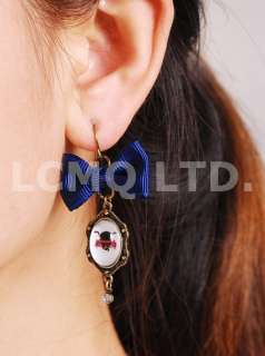 New Womens Vintage Bowknot Dangle Earrings Cute Best Gift #077  