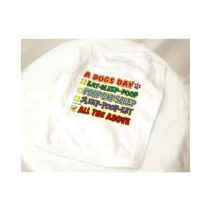  A Dogs Day Dog Shirt (White, Small)