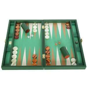  Zaza & Sacci Leather/Microfiber Backgammon Set   Board 