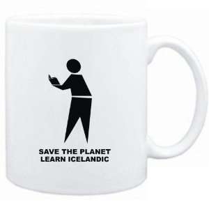   White  save the planet learn Icelandic  Languages