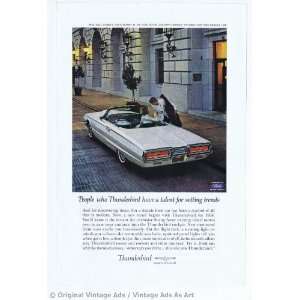  1964 Ford Thunderbird White Roadster City Street Vintage 