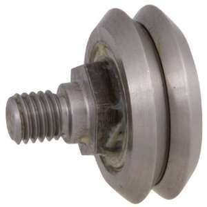   Integral Studded V Groove Guide Wheel Thd. M10 x 1.5, Load 1326 lbf