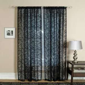   Kenya Zebra Window Panel Black84Lx52W (Standard)