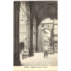   1910 Vintage Postcard Loggia dei Lanzi Florence Italy 