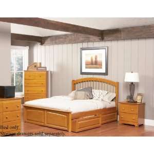  King Size Windsor Style Platform Bed with Raised Panel 