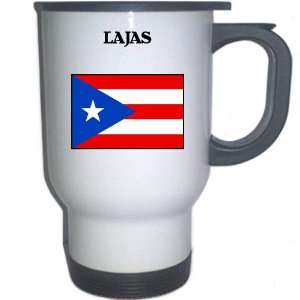  Puerto Rico   LAJAS White Stainless Steel Mug 